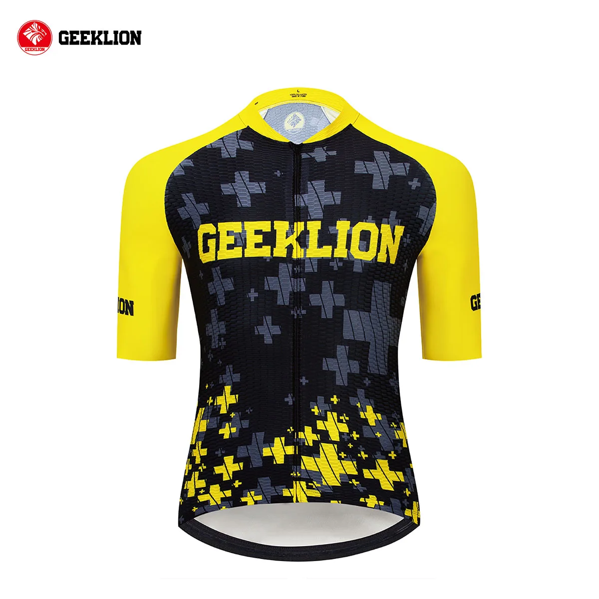 

Dry-Fit Cycling Jersey Geeklion Laser Cut Pro MTB Training Bicycle Clothing Short Sleeves Ciclismo Quick Dry Bike Maillot