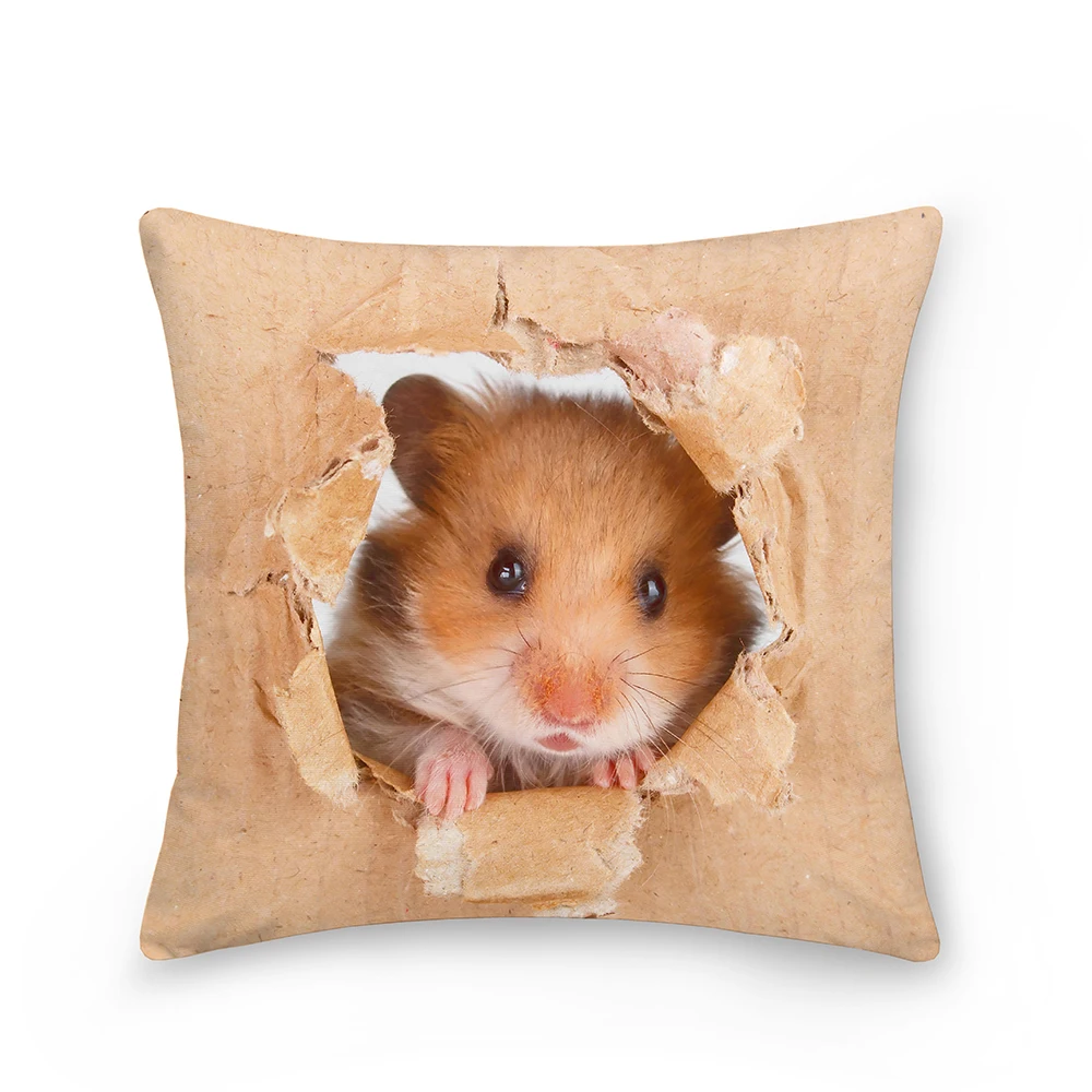 Подушка «хомяк» чехол Papery наволочка 3D Милая мышка декоративная наволочка домашний декор чехол для подушки