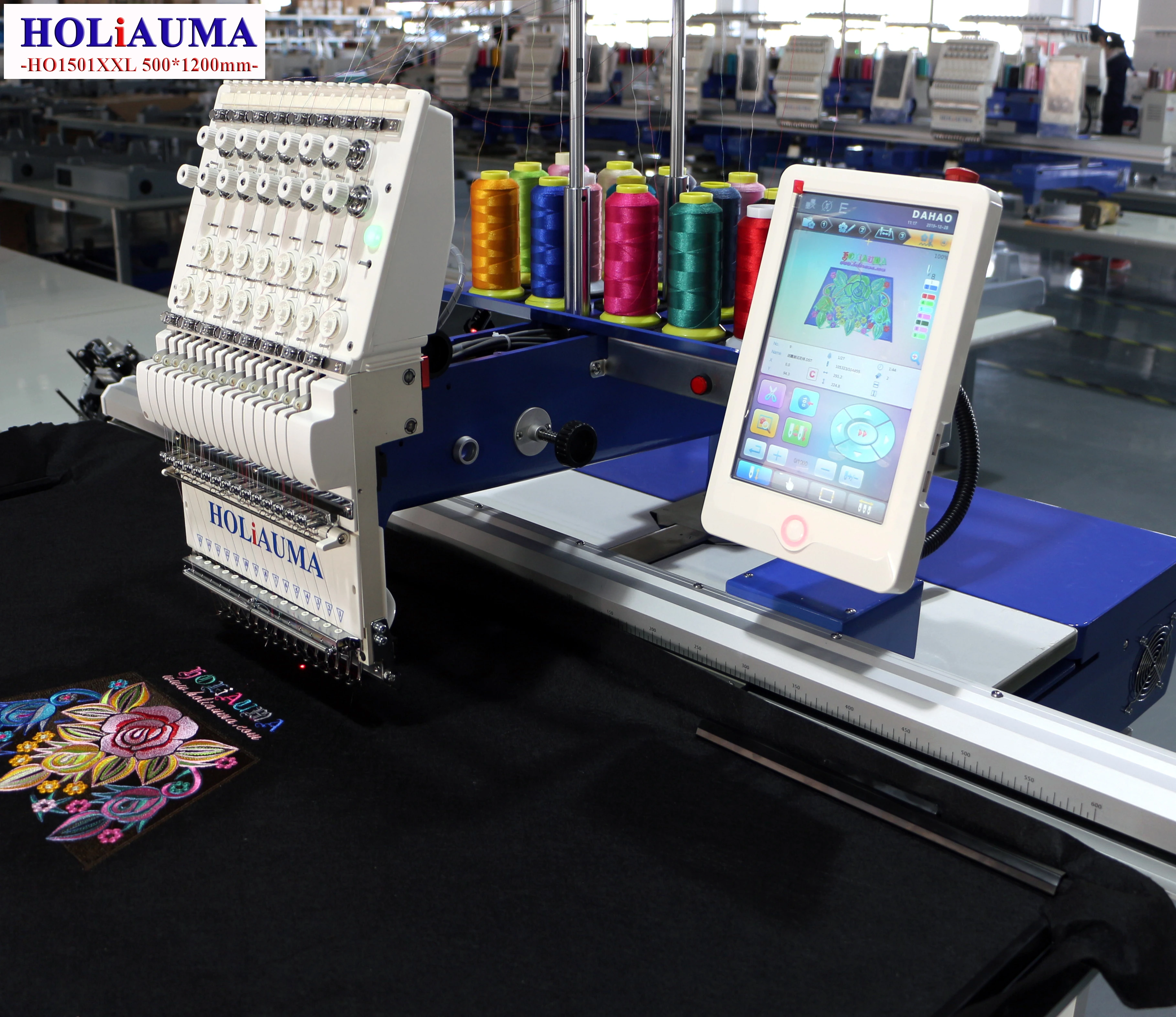 Горячая продажа одна головка для большой области вышивки плоской машины с