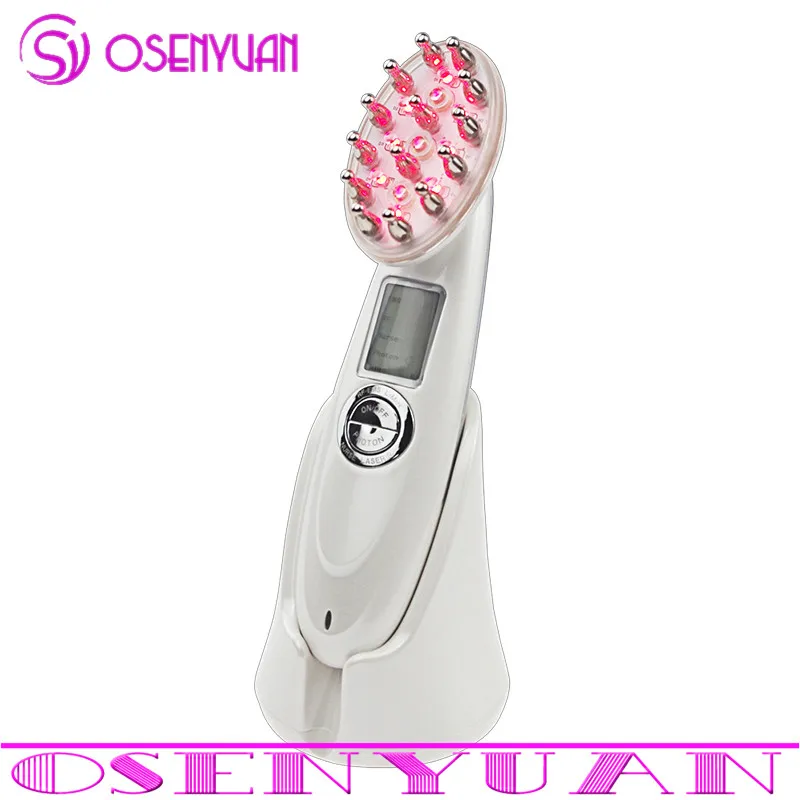 

Electric Laser Hair Growth Comb Anti Loss Therapy Treatment Infrared RF Nano Red Light EMS Vibration Scalp Hair Regrowth Product