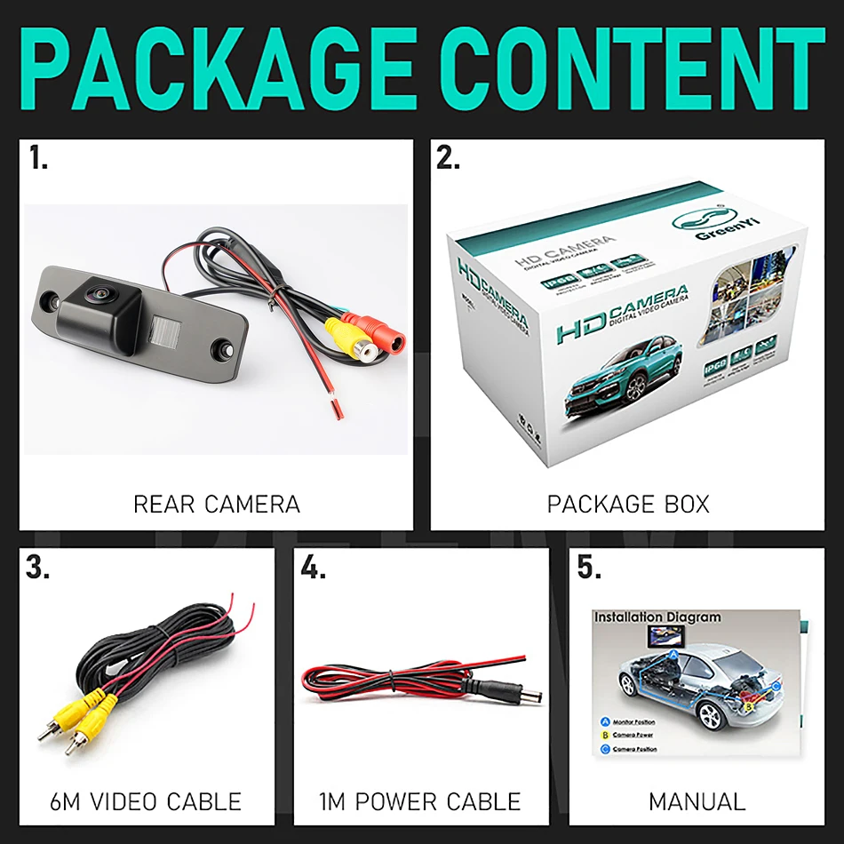 Автомобильная камера заднего вида с объективом рыбий глаз MCCD 1280x720P для Hyundai Elantra