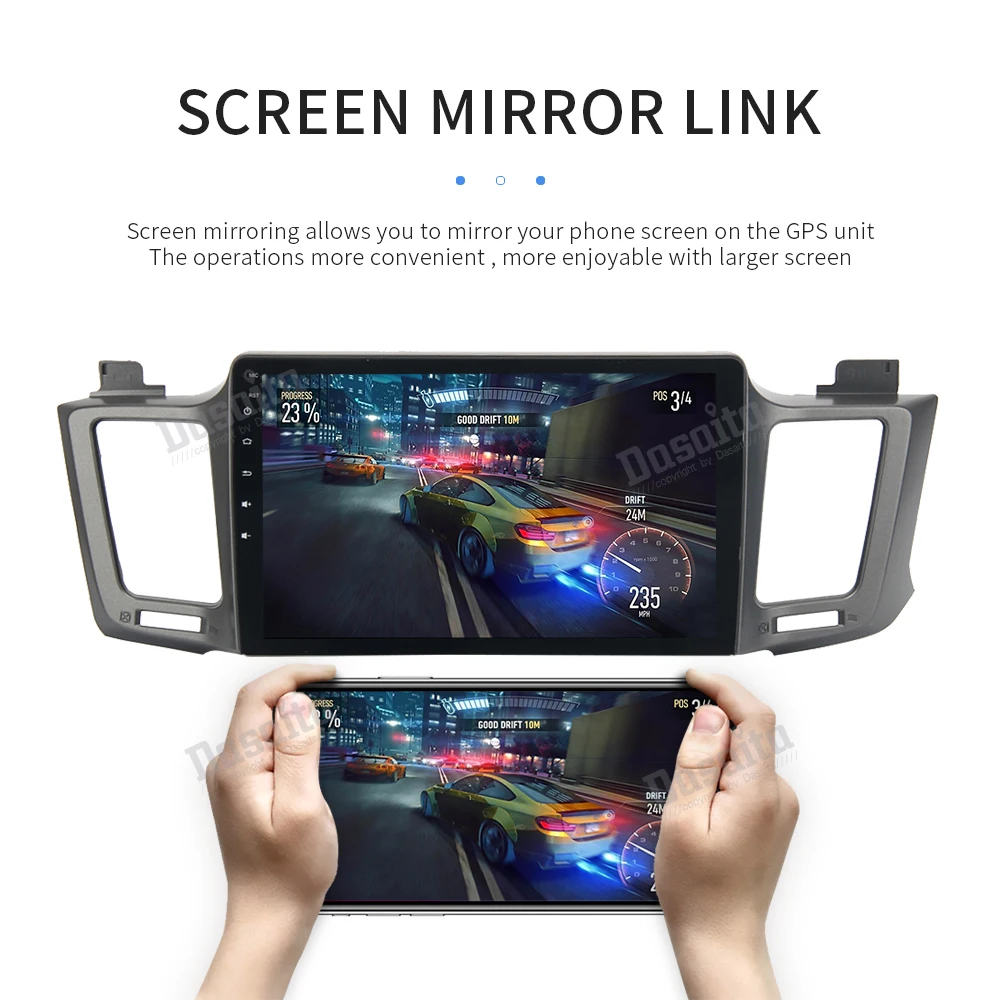 10," HD цифровой экран Встроенный gps Android 9,0 32 ГБ rom Восьмиядерный для Toyota RAV4 с автомобильным мультимедийным плеером