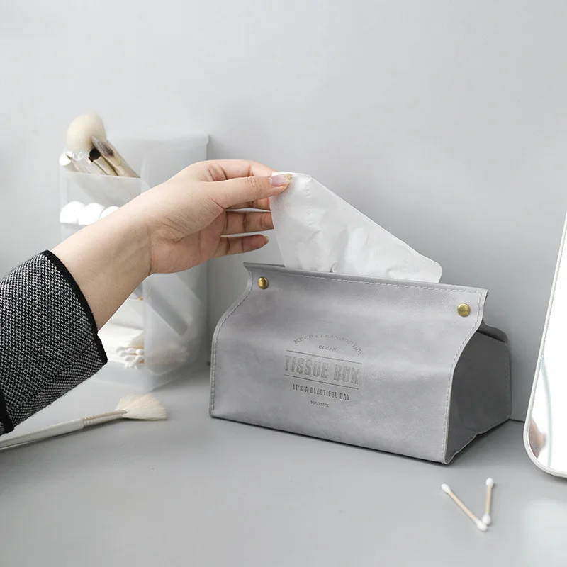 Европейская и американская кожаная коробка для салфеток Салфетка гостиной