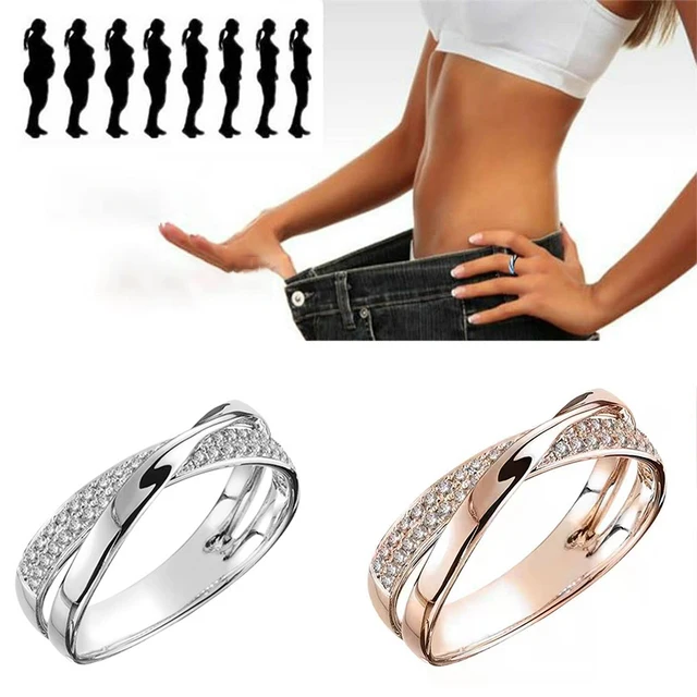 Fashion Slimming Ring Stainless Steel Magnetic Weight Loss Ring Fitness Tools Health Care Supplies Women Jewelry Fat Burner