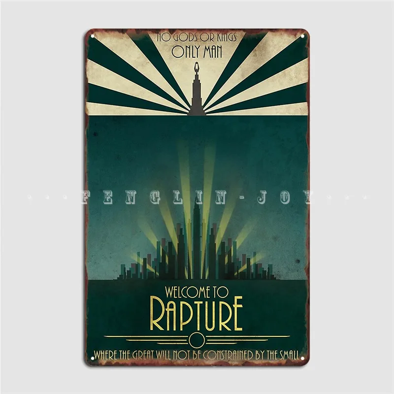 Bioshock Rapture металлические знаки винтажные фотоплакаты | Дом и сад