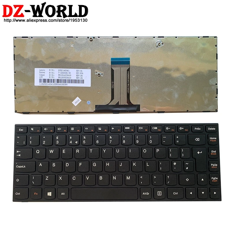 Новый британский английский Клавиатура для lenovo 500 14ACZ иск Z41 70 G40 80 30 B41 felx2 14 B40 45 300