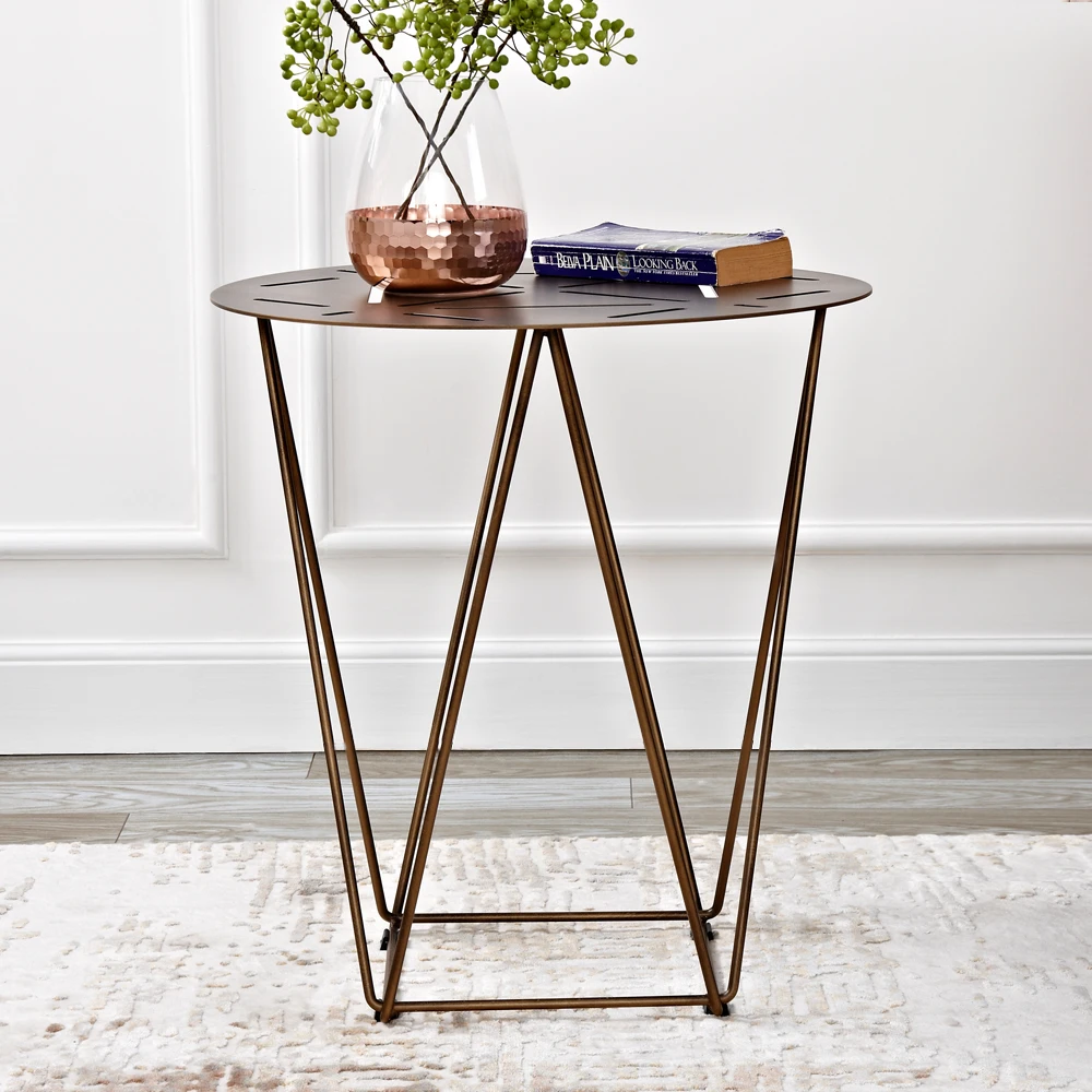 Старинный металлический комбинированный чайный столик Lok боковой стол в