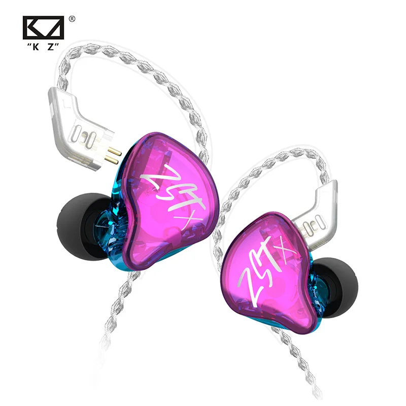 KZ ZSTX гарнитура 1BA + 1DD драйверы гибридные HIFI бас наушники-вкладыши монитор