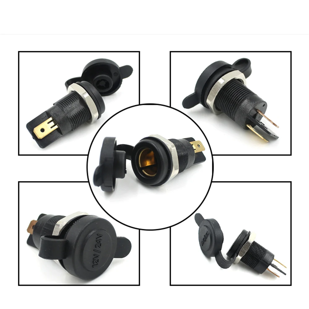 12 V-24 V европейскими нормами прикуриватель для мотоциклов Мощность Разъем гнездо для автомобильного прикуривателя мать сиденье для машин и мотоциклов