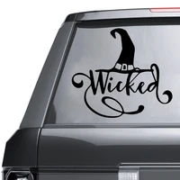 lovely witch hat house decoration accessories for car decoration removable decor wall decals