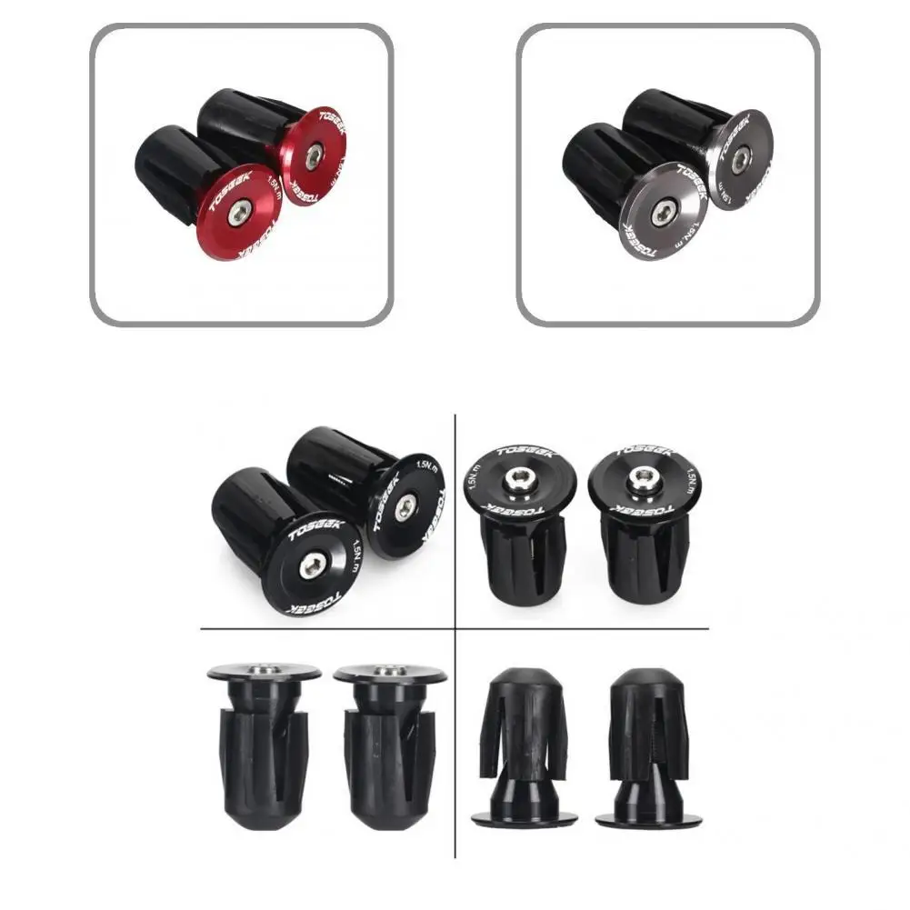 

1Pair Handlebar Grips Caps Installed Easily Fixie Gear Fit Seamlessly Bicycle Handle Plug for Racing Bike