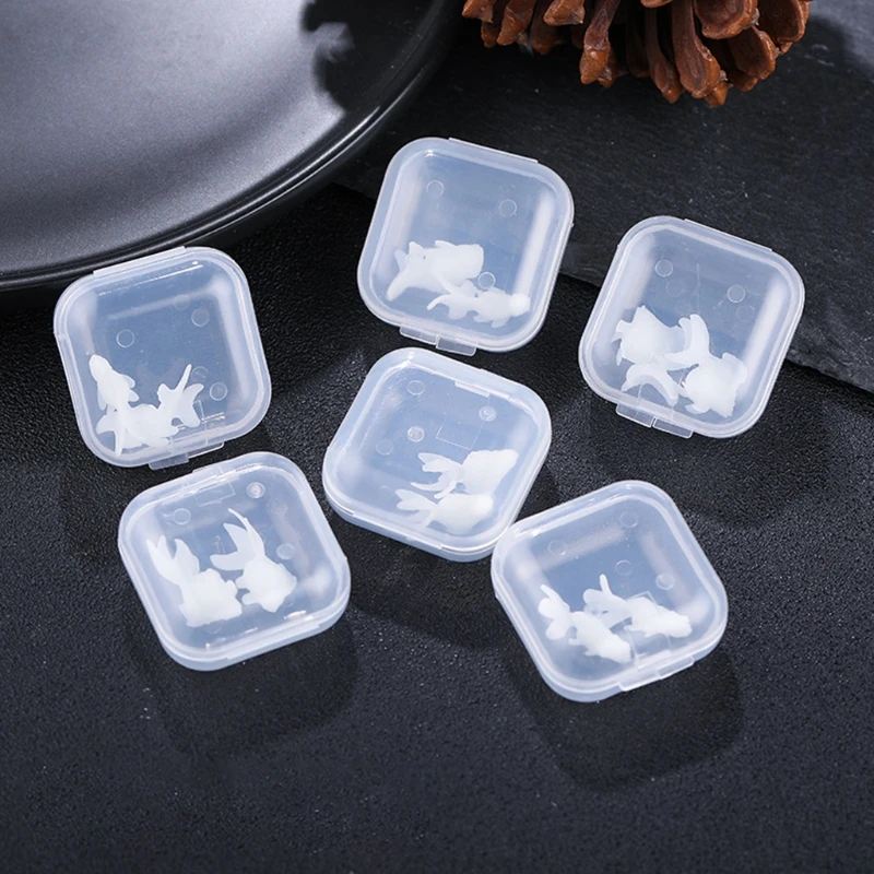 

3 Pcs/Set Soft Plastic Goldfish Models Epoxy Filling Material Crystal Resin 3D Mini Animals Modeling Filler DIY Crafts Making