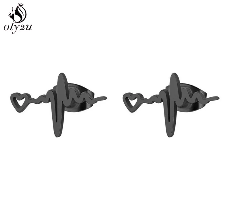 GED020B Poly2u змея из Нержавеющей Стали Цепочка медицинский браслет с сердцебиением для женщин ЭКГ браслеты и браслеты для девочек Рождественские ювелирные изделия pulseras - Окраска металла: GED020B