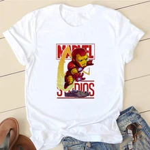 MARVEL T-Shirt New Fashion Short Sleeves Casual Tshirt Women Marvel Loose Unisex Women Tops Tees Girlfriend Gift Dropshipping