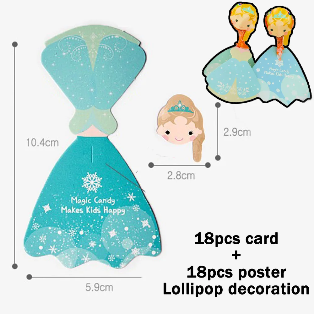 36 lollipop Card Дисней Холодное сердце Эльза и Анна с днем рождения Детские украшения для вечеринки детские украшения для дня рождения вечерние принадлежности - Цвет: 36 lollipop Card