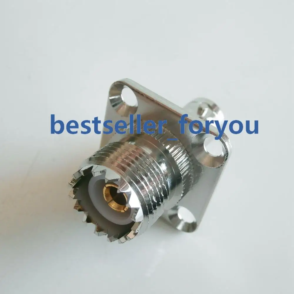 

1X BNC Female to UHF SO-239 Female 4 Hole Flange Mount Connector Adapter