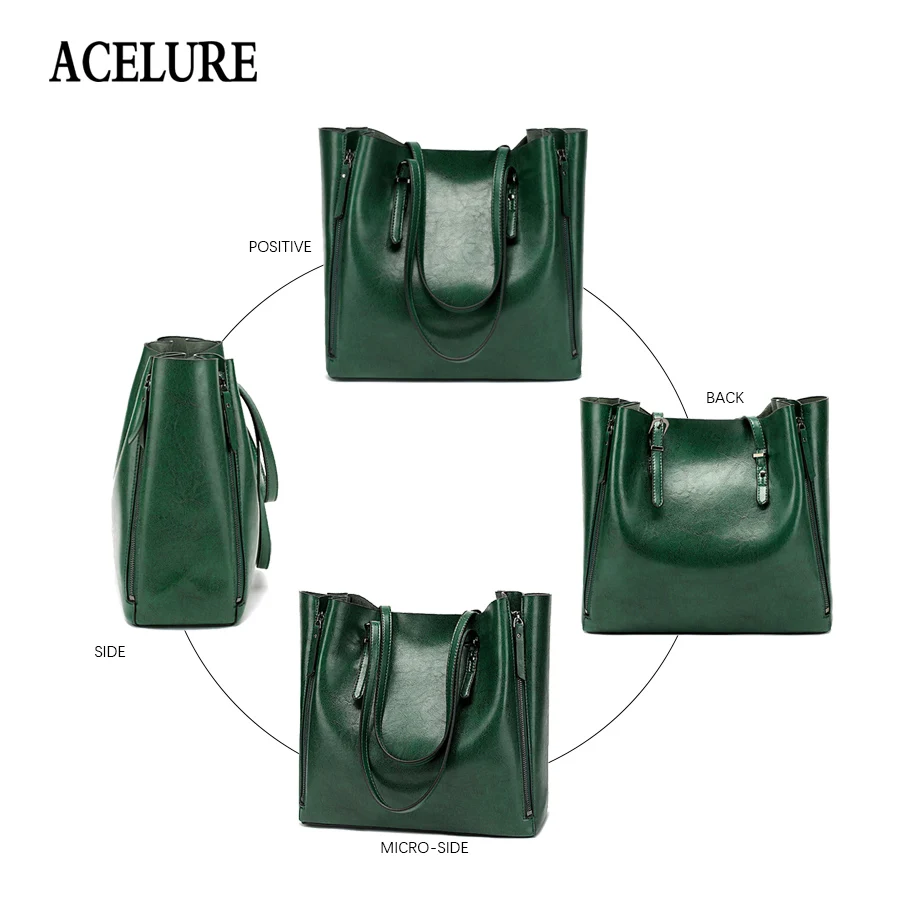 ACELURE известный бренд сумки из натуральной кожи женская сумка через плечо