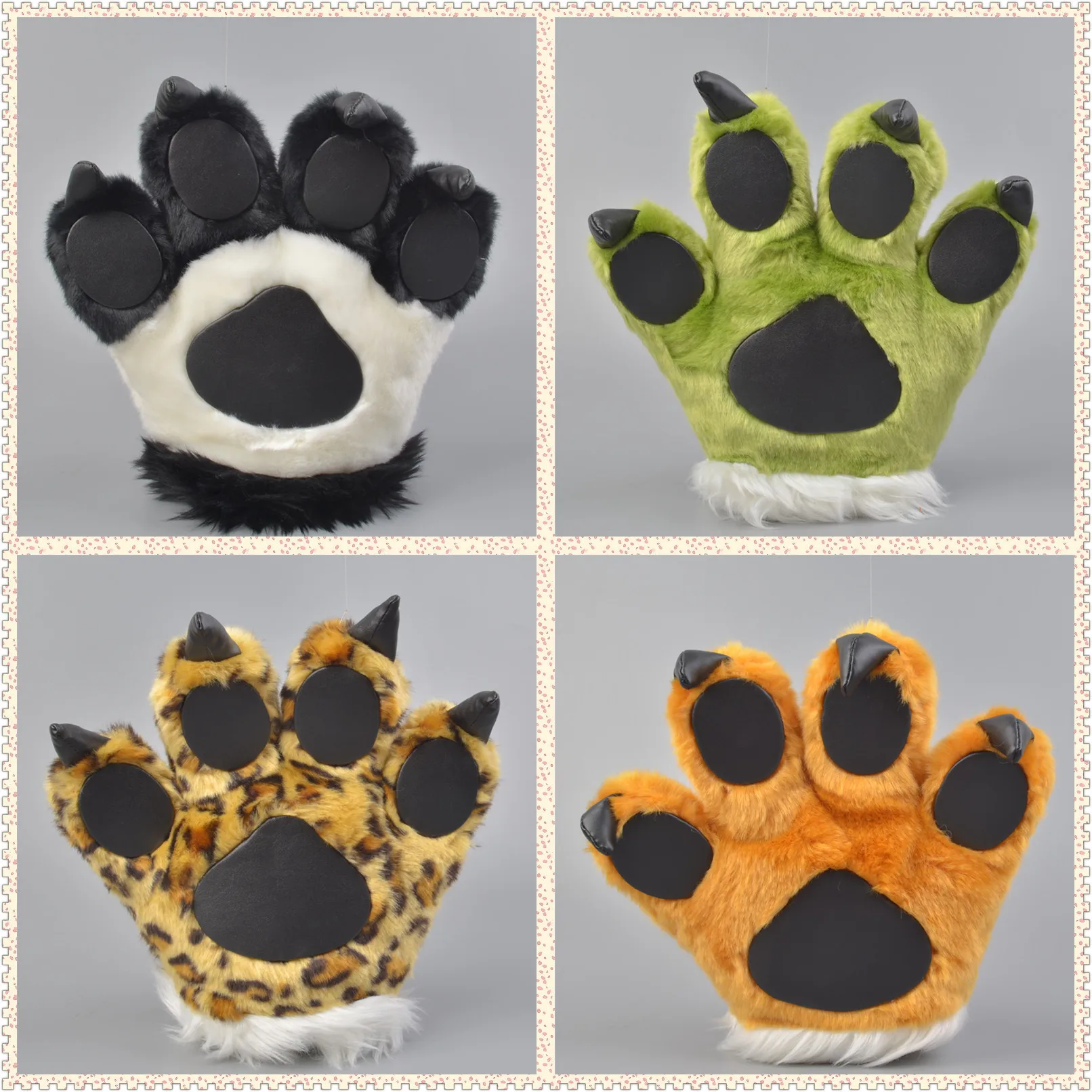 Реалистичная плюшевая перчатка 11-23 см имитация тигра коготь мягкая удобная