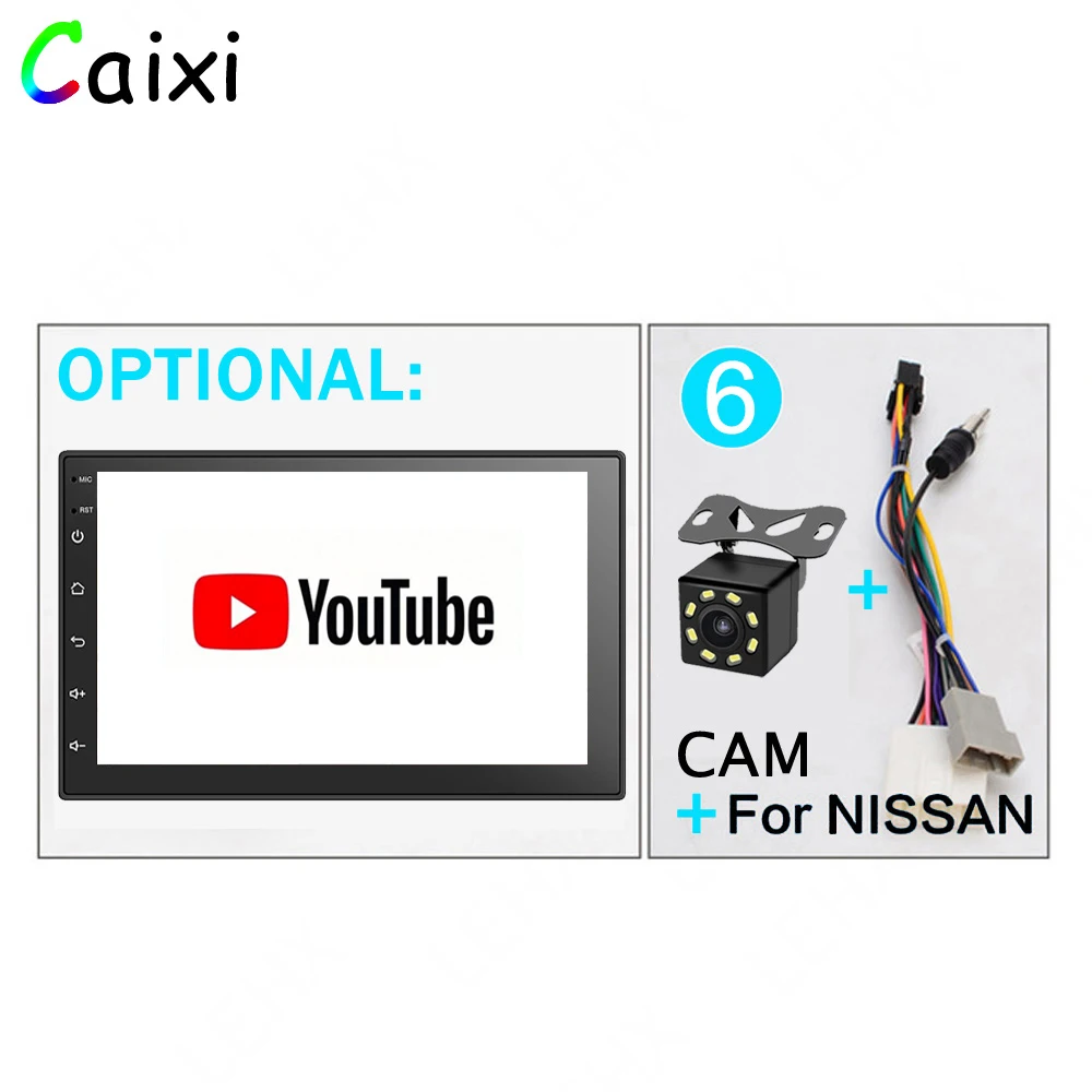 2 Din Android 8,1 автомобильный Радио мультимедиа для Nissan Volkswagen TOYOTA Honda KIA hyundai mazda Универсальный Авто Стерео gps карта - Цвет: cx-705-NISS-CAM