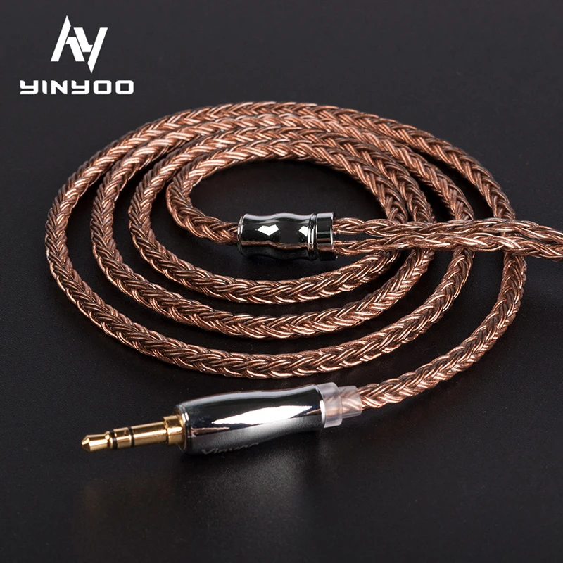 Yinyoo 16 сердечник высокой чистоты Медь кабель 2 5/3 5/4 4 мм с MMCX/2PIN/QDC/TFZ для KZZS10Pro ZSNPRO BA5