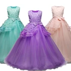 Женское Цветочное платье, вечернее бальное платье, платье принцессы для подружки невесты, свадебное детское платье-пачка, Рождественский Костюм