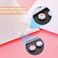 3d pop up foam dots 2mm thick double sided sponge hexagon adhesives for diy shaker card making scrapbooking crafting supplies