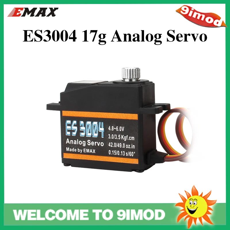 EMAX ES3004 17g 3 5 кг 0.13sec 23T Металлическая Шестерня Аналоговый сервопривод для
