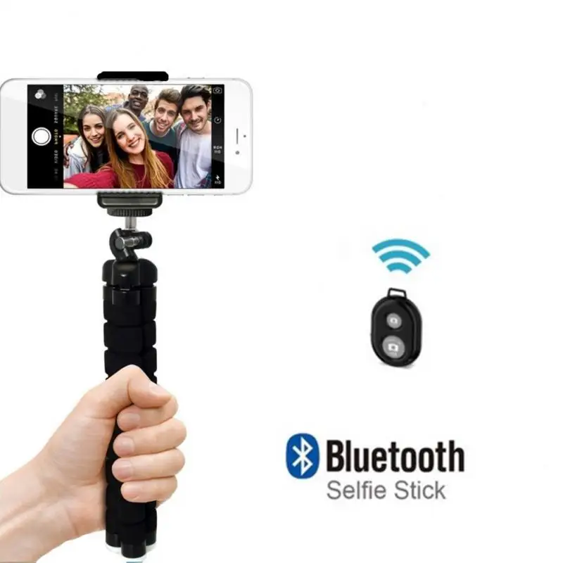 Портативная беспроводная селфи-Палка с дистанционным управлением по Bluetooth