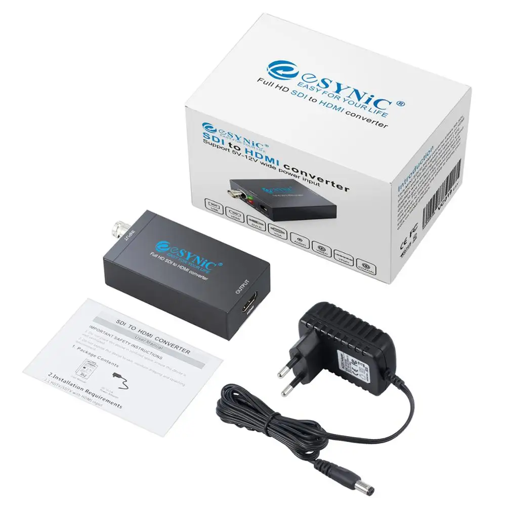 ESYNiC SDI в HDMI конвертер Full HD 1080P видео SD SDI/HD SDI/3G для камеры монитор tv проектор| |
