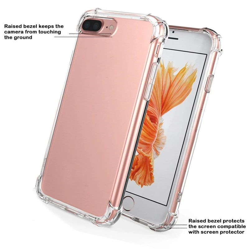 Ультратонкий прозрачный ТПУ силиконовый чехол для iphone 6, 6s, 7, 8 Plus, x защитный резиновый чехол для телефона для iphone 5S, se, XS MAX чехол