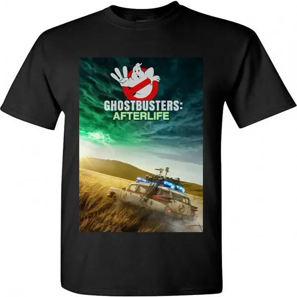 Постер фильма Охотники за привидениями послеживания лето 2020 черная футболка размер S M L Xl 2Xl|Мужские