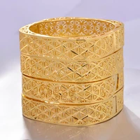 annayoyo ethiopian 4pcslot africa gold color bangles for women dubai bride bracelet african wedding jewelry middle east items