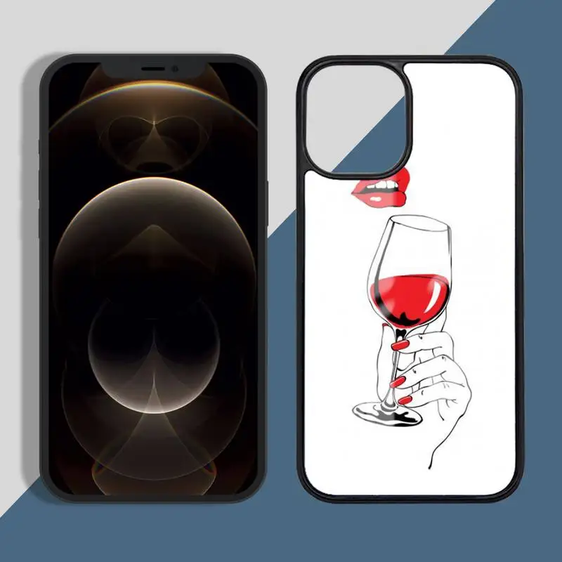

Red wine Phone Case PC for iPhone 11 12 pro XS MAX 8 7 6 6S Plus X 5S SE 2020 XR