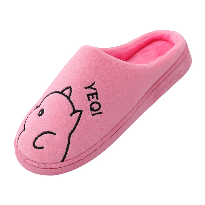New Autumn and Winter Cotton Slippers Female Couple Cartoon Cute Home Home Non-slip Warm Slippers Men Winter  Shoes for Women