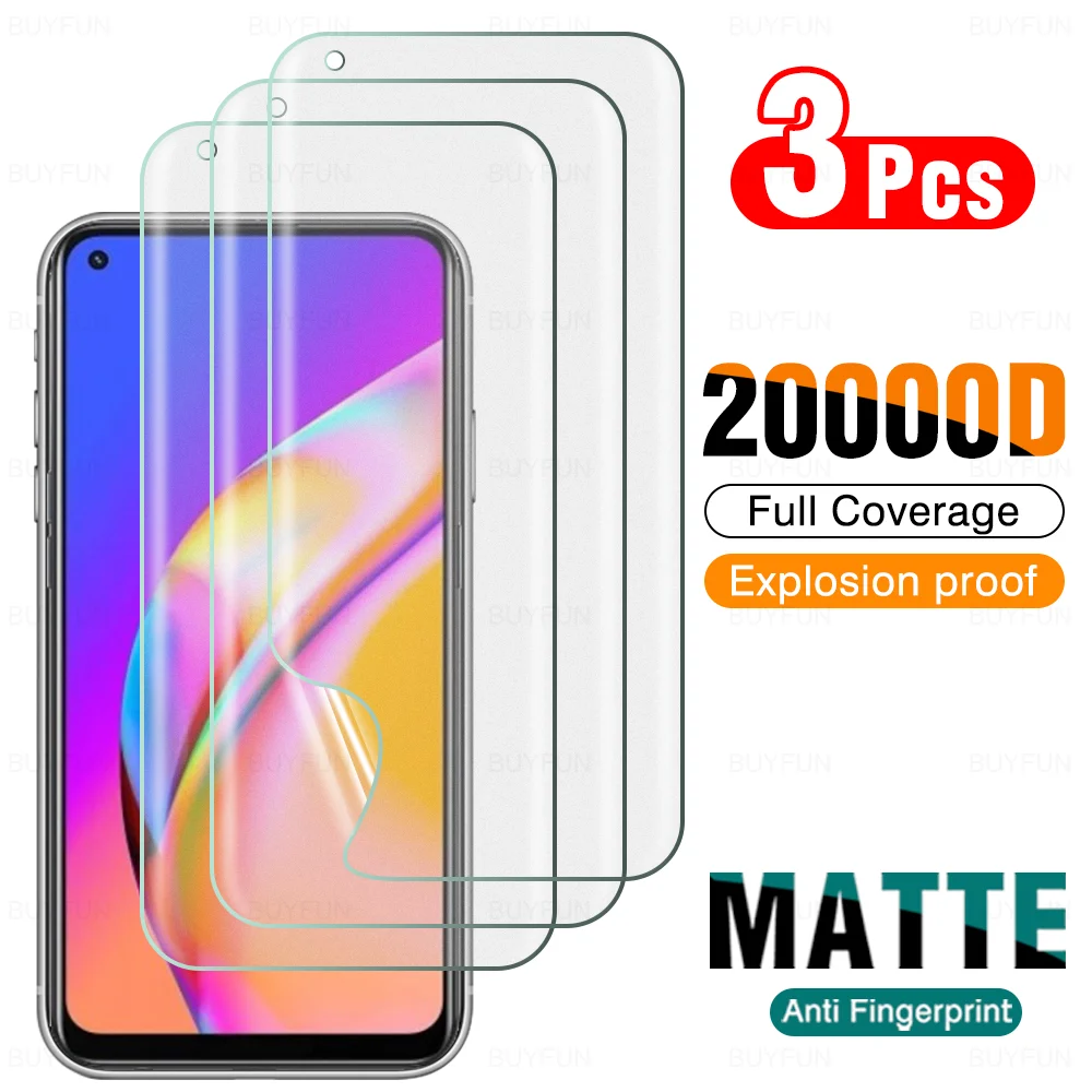 

3 шт полное покрытие матовая Гидрогелевая мягкая пленка для Oppo A94 A95 A74 A54 5G 4G Защитная пленка против царапин не стекло