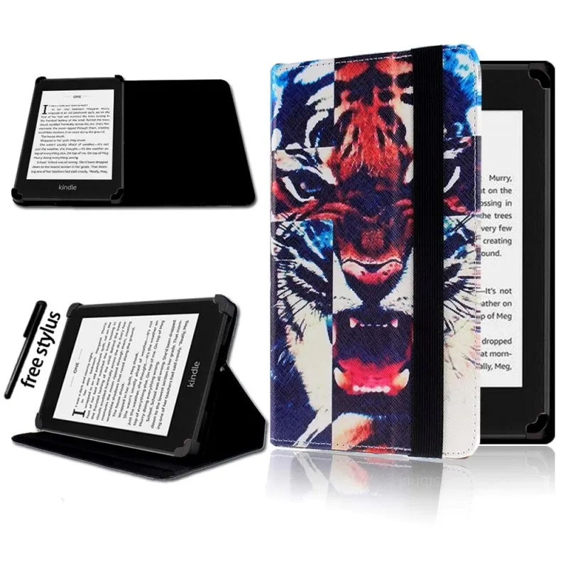 KK&LL для Amazon Kindle 4/5/7/8/9 Paperwhite 1/2/3/4/Kindle Fire HD 6 дюймов 4th/5th Gen Кожаная подставка для планшета Чехол-книжка чехол