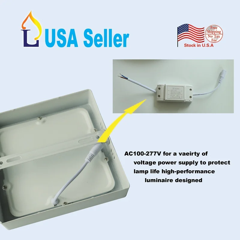 2 шт. светодиодная лампа 12 Вт тонкая квадратная Светодиодная панель потолочный