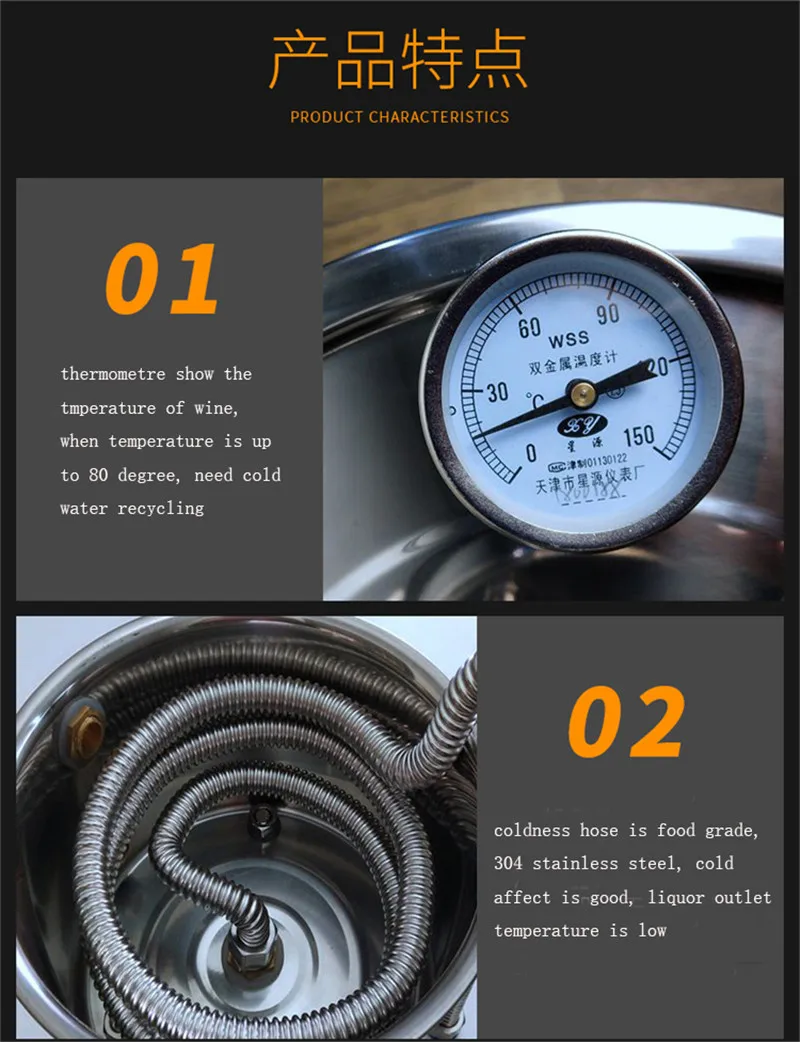 

Free shipping alcohol liquor spirits distillers wine making brandy liquor wine fermentation distillation 2 in 1 10L 1set