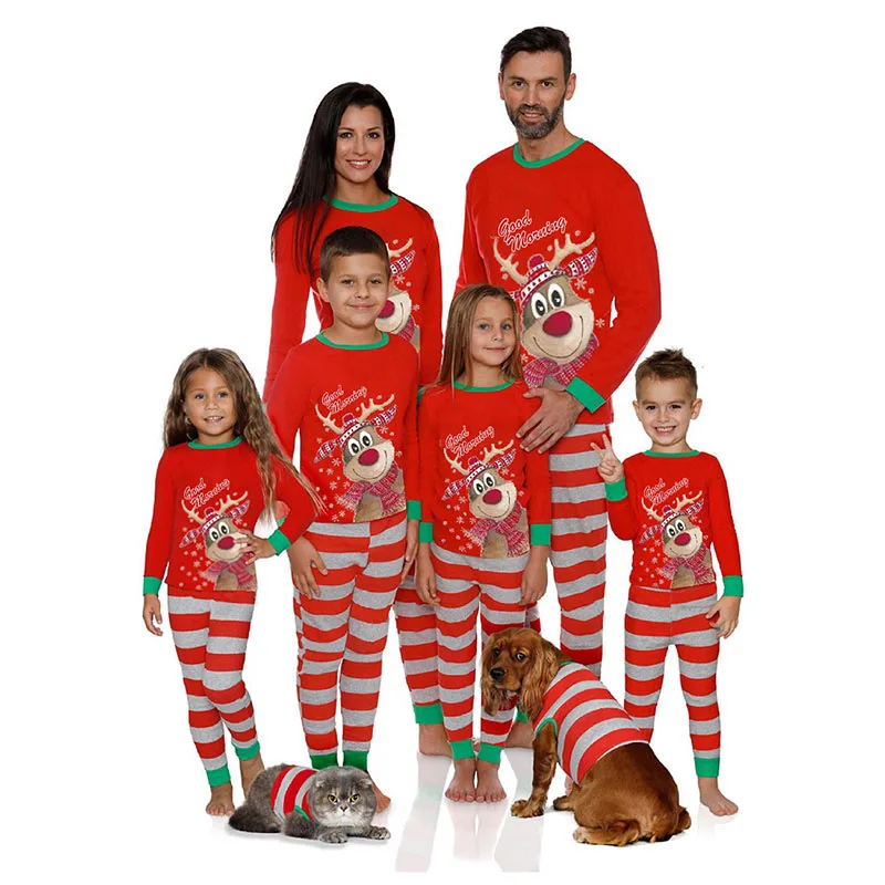 

Christmas Family Pajamas Set Mother Daughter Father Son Family Look Clothes Baby Romper Sleepwear Pyjamas Matching Family Outfit