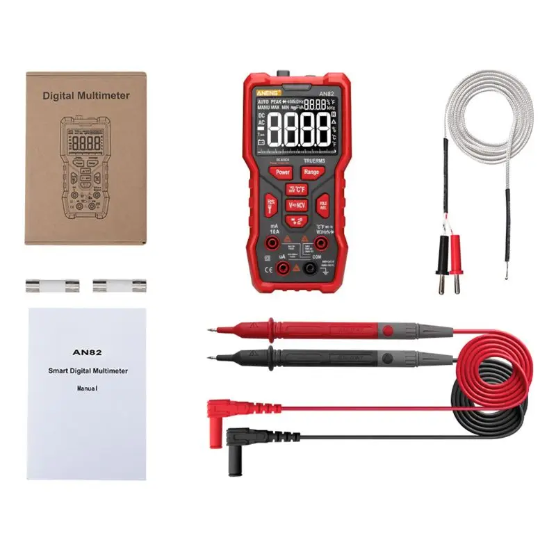 

Цифровой мультиметр AN82, профессиональный тестер DIY транзисторный конденсатор NCV