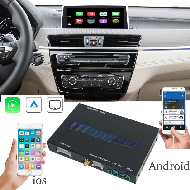 Для BMW X2 F39 NBT автомобиль EVO Camera Carplay Decoder Adapter Mirror Link Display Android Auto Play 360 BirdView - купить по