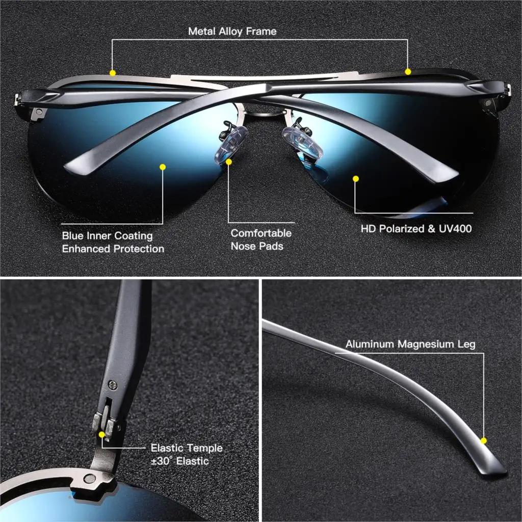 Мужские и женские солнцезащитные очки DEARMILIU классические поляризационные