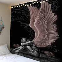 devil girl beautiful wings tapestry wall hanging living room bedroom decoration cloth