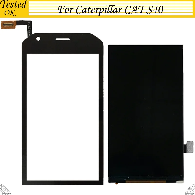 ЖК дисплей 4 7 дюйма для Caterpillar CAT S40 с дигитайзером сенсорного экрана 100%
