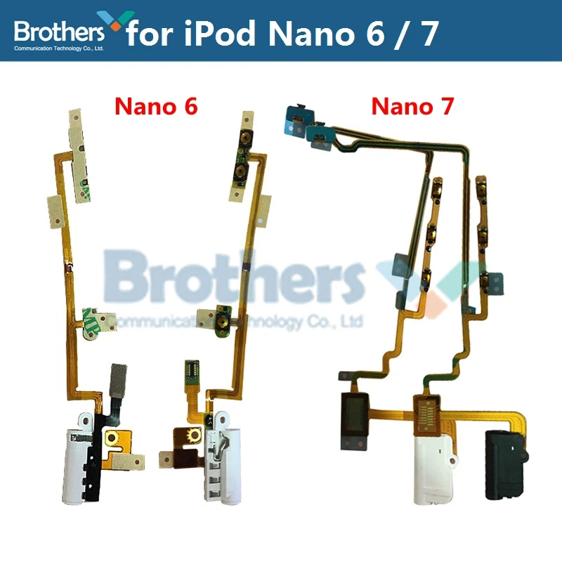 Гибкий кабель для iPod Nano 6 7 с кнопкой включения и выключения|Шлейфы мобильных