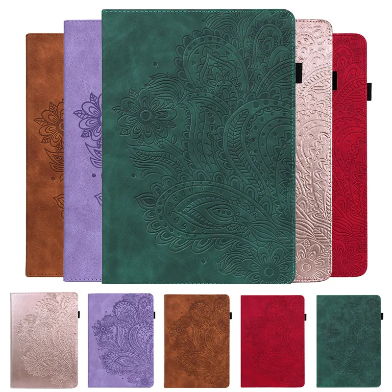 

Embossed Flower Flip Cover For Funda Samsung Galaxy Tab S7 Case T870 T875 Wallet Stand Tablet Coque For Galaxy Tab S7 Cover