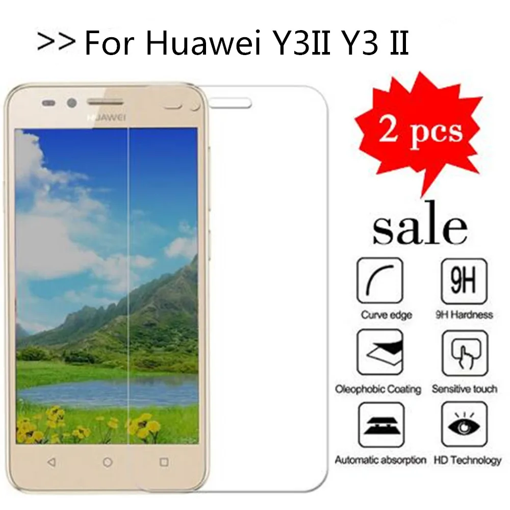 2 шт. стекло для Huawei Y3II Y3 II защита экрана закаленное LUA U22 Lua L21 защитная