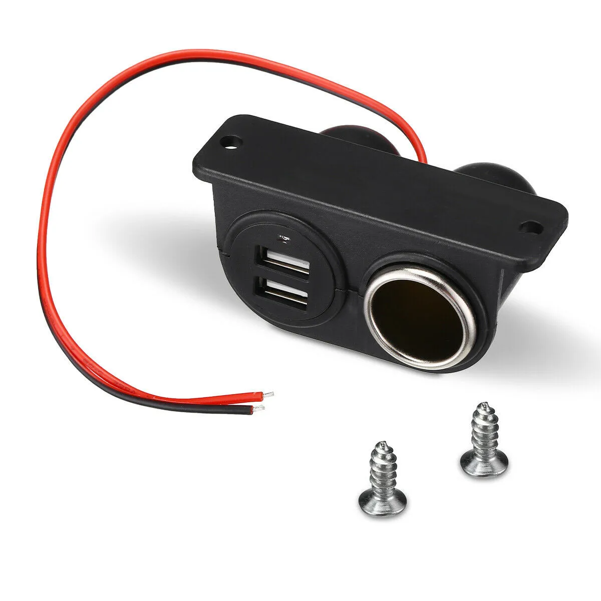 Мощность адаптер розетка для автомобильного прикуривателя полезные 12V Черный Dual