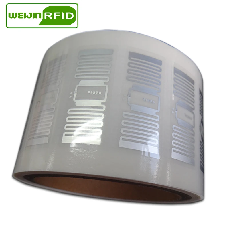 RFID наклейка UHF тег impinj MonzaR6 AR61F влажная инкрустация 915 МГц 900 868 860-960 EPCC1G2 6C умный клей