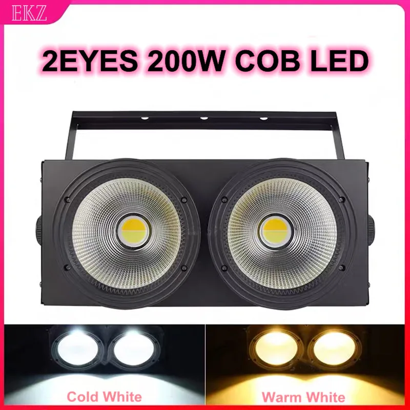 

2 Eyes 200w COB LED Blinder Light DMX Stage Lighting Effect Cool And Warm White Color For TV Show Party Spectator Seats Par